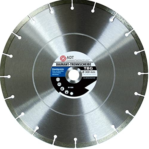 ADT Tools Disque à tronçonner diamanté TBG Premium pour béton et granit Diamètre 300 mm/alésage 20,0 mm