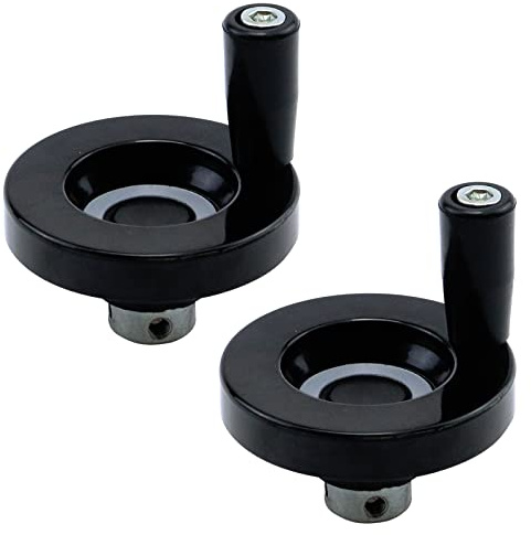 Meprotal Rueda giratoria de 63 mm de diámetro del agujero de 8 mm de diámetro de 2 piezas para fresadora torno tornillo de plomo con mango de plástico