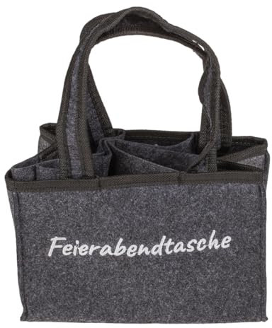 Out of the blue Flaschentasche Bierträger Flaschenträger für 6 Flaschen Feierabendtasche, Grau