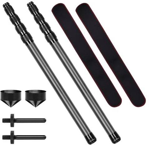 Telescoping Tarp Poles Heavy Duty Adjustable, Carbon Fiber Tent Poles, Portable & Lightweight for Tent Fly, Awning, Outdoor Camping, Hiking 6.9FT