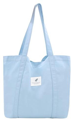 TeeYee Damen Stofftaschen Tote Tasche Einfarbige Leicht Umhängetasche | Beach Bag,Große Kapazität Shopper für Bücher,Handbag für Alltag,Einkaufstasche für Mädchen,Student