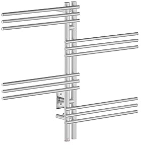 LOFT Duo 12 Bar 39inch Straight Heated Towel Rack with PTSelect Switch - Brushed Stainless Steel