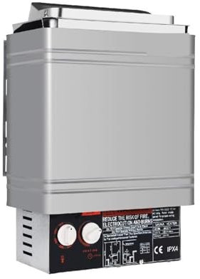 Heizungsheizung 2/3/6/9KW Saunaheizung Interner/Externer Controller, Elektroherd Sauna Heizofen Raumtrockenausrüstung (Color : 9KW External, Size : 1 UK)