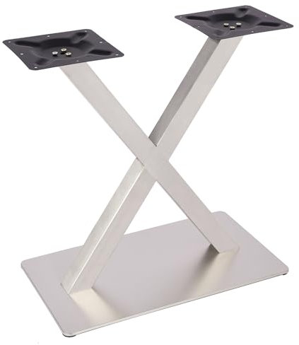 GramStudio Edelstahl Tischbeine, “X” Form Stuhlbeine Tischgestell Untergestell Tischkufe Couchtisch Füße, 72cm