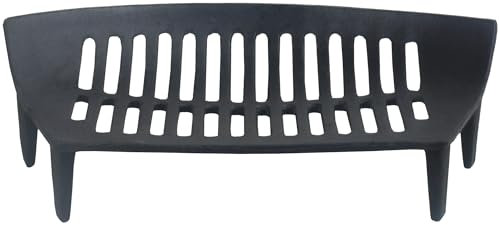 18 Iron Fire Grate Heavy Duty Conventional Large Cast Iron Sturdy Fireplace Accessory Fire Coal Log Grate Metal Black Log & Coal Burner Fireback