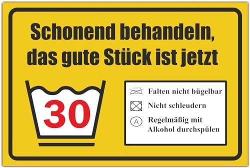 BerpaHome 30 Geburtstag Schild für Frauen und Männer - Deko Geschenke Schild zum 30 Geburtstag - 30x20 cm x 3 mm Kunststoff