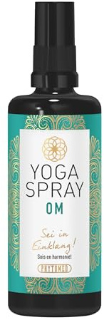 PHYTOMED | Spray Yoga OM | 3 en 1 Spray aura, ambiance & tapis de yoga | Huiles essentielles 100% pures & naturelles | 100ml | Purifiant | Fragrance recentrant et fortifiante | Made in Switzerland