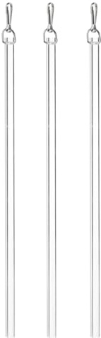 sourcing map 3Pcs 30cm Clear Curtain Pull Rod, Acrylic Blind Wand Replacement Part with Hook, Window Blind Tilt Wand for Window Opener Accessory