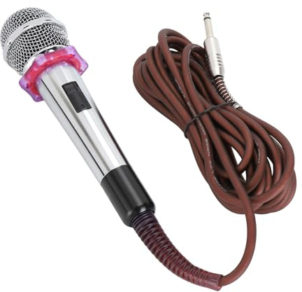 Handhållen Trådbunden Mikrofon, Kardioid Dynamisk Sångmikrofon, Klarljud Zinklegeringsmikrofon för Högtalare, Karaoke Sångmaskin, Förstärkare, Mixer (-2217240010911)