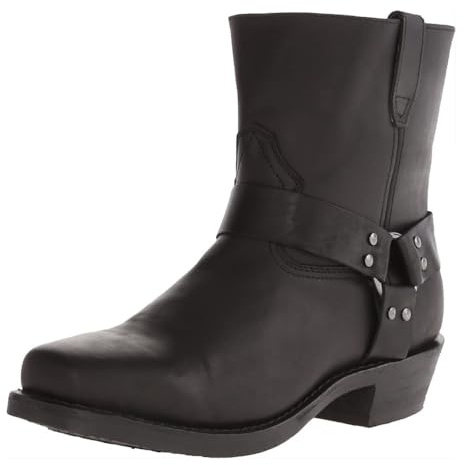 Herren Cowboystiefel Mit Reißverschluss An Der Seite Westernstiefel Square Toe Land Arbeit Motorradstiefel