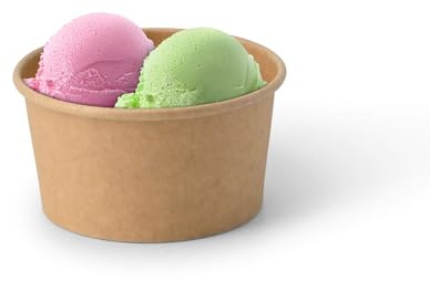 BIOZOYG 50 x papper-glasskoppar 170 ml brun – engångskoppar plastfria och återvinningsbara – dessertkrukor ta bort matkopp
