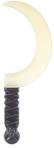 VFM e-Store - Halloween Weapon Sickle Glow In the Dark Prop Trick Or Treat Spooky Halloween Parties, Creepy, Fright, Costume, Fancy Dess Accessories and Props - 39. 7cm Sickle