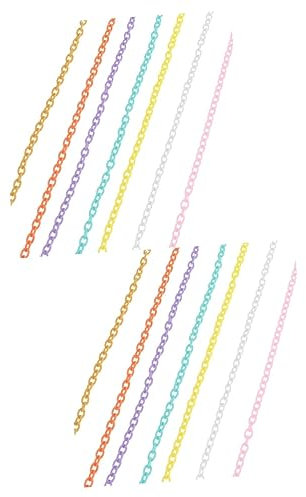 HAPINARY 2sets Schmuck Ketten Kunststoff Panzerketten Lanyard Kettenglieder Für Zubehör 10 Stücke * 2
