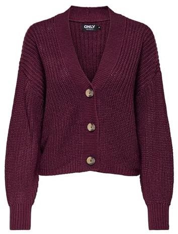 Only Cardigan Femminile ONLCAROL Cardigan, Cabernet, XL