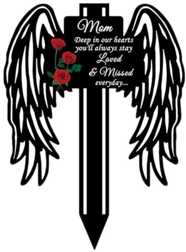 POPETPOP Commemorativo in Metallo Decorazione Per Tombe e Cimiteri Da Forma Per Tomba Lapide Cartello Commemorativo in Battuto