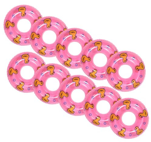 IMIKEYA 10 Stück Enten Schwimmring Pool Tauchspielzeug Pool Schwimmring Kleines Gelbes Ornament Pool Ring Schwimmring Aufblasbarer Schwimmkreis Pool Kühler Schwimmring Pool