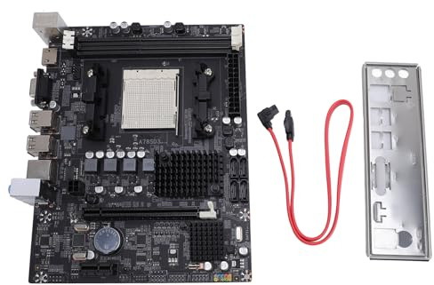 ASHATA Ordinateur Carte Mère, PC Carte Mère, 2 Canaux DDR3 Mémoire Série ATA 3.0 Port PCI E 16X Carte Graphique Fente AM3 Port pour Richland Série APU Processeur