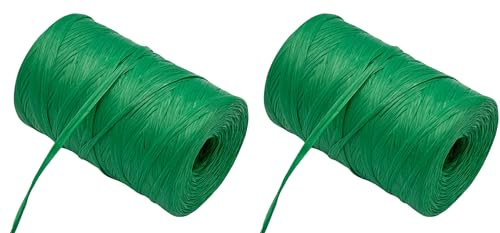 SwiftPick Home Garden Twine, 400 Metres, Green Polypropylene String for Plants, Gardening, Floristry, DIY, Crafts (2 x 200m rolls)