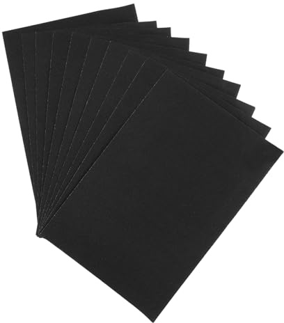 Uonlytech 10 Fogli di Carta Nera per Disegno Artistico Carta Versatile per Ragazzo Ragazza e Adulti per Progetti Creativi e Attività DIY