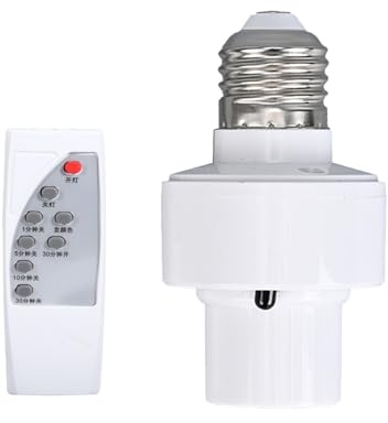 NONGYU Einfach zu bedienende E27-Lichtschalter, E27-Lampensteuerung, einfache und praktische Lampen-Timing-Lösung für Heim-Timer-Stecker