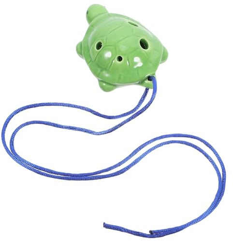 Grüne 6-loch Alt Ac Okarina in Schildkrötenform aus Porzellan | Anfänger Geeignet, mit Lanyard, Präzise Tonlöcher für Saubere Intonation Zufällige Farbe