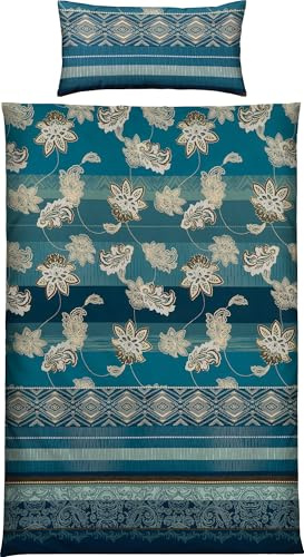 Erwin Müller Bettwäsche Mako-Satin blau Größe 1x 135x200 cm + 1x 40x80 cm