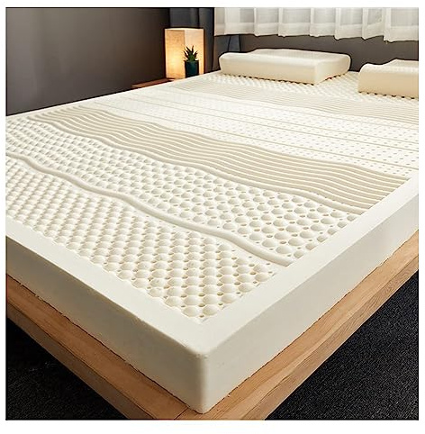 Matelas en Latex 100% Naturel Respirant Bio Et Confortable, Durable Et Pas Facile À Effondrer, Haut Matelas, Matelas en Latex Naturel,4in,180x200cm(71x79in)