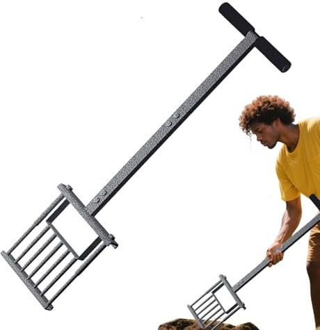 Gräsluftare – trädgårdspackare, manuellt urkärningsverktyg | Spike Yard Seeder, marklandskap, gräsvård tillbehör och hållbar, robust design för gräsmatta, trädgård, Ra
