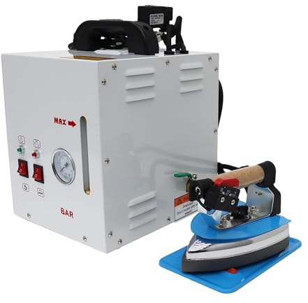 ZMJGLL Estación de Planchado a Vapor Industrial, generador de Vapor con manómetro, Capacidad de 4 litros, indicador de Nivel de Agua, Volumen de Vapor Ajustable, estación de Planchado eléctrica