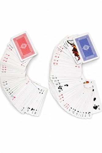 STUWU Rommé Karten 2x55 Blatt – Doppel Kartenspiel mit Joker – Spielkarten Set für Rommé, Skat, Poker, Doppelkopf & Bridge – Klassische Spielkarten für Erwachsene