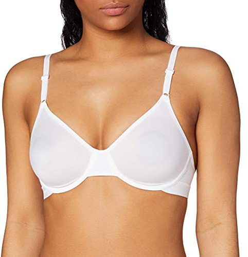 Triumph Women's Micro Fun W Non-padded wired Bra, White (White 0003), 34D (Manufacturer size: 75)