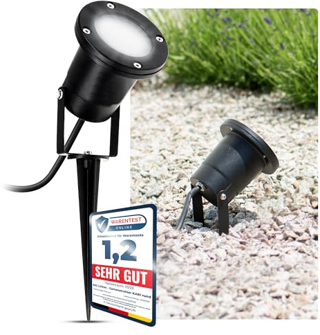 SSC-LUXon KARI Gartenstrahler Erdspieß schwarz GU10 3W neutralweiß IP65
