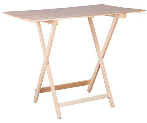 milani home Tavolo da Giardino Pieghevole Salvaspazio in Legno 60 X 100