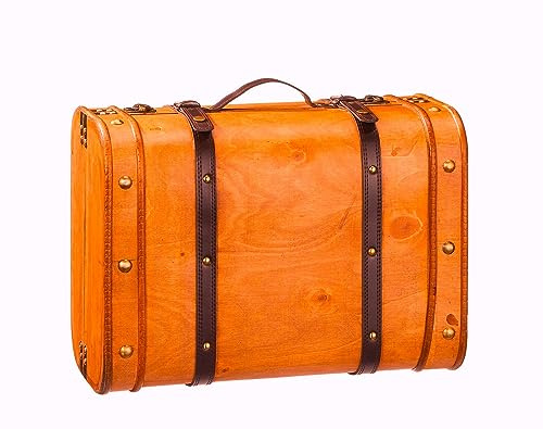 unbekannt Holzkoffer Schatzkiste Deko Koffer Holz 45 x 33 x 23 cm