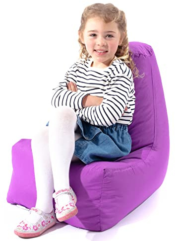 HH Home Hut Kids Bean Bag Chair Gaming Chair Beanbag Indoor & Outdoor Garden Big Arm Chair (Purple)
