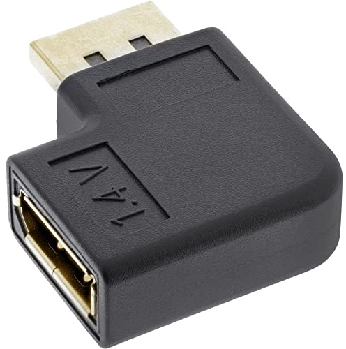 InLine 17199L DisplayPort-adapter, DisplayPort-kontakt/uttag vinklad till vänster