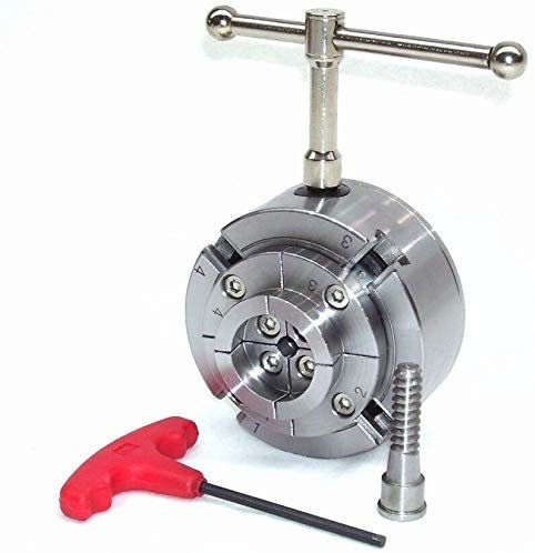 D&L Spannfutter 3.75 Backenfutter Drechselbank Drechselmaschine, Eisen, 3.75 Zoll, Manuell, Chuck Key, Montage-Hardware