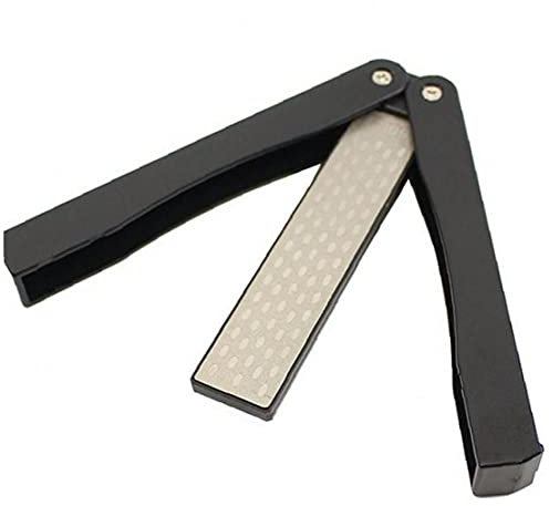Onsinic Jardin Affûteuse, Diamant De Poche Pliant Affûteur Double Face Ciseaux, Sécateurs, Loppers Ou Affûtage Pierre pour Jardin Extérieur Camping Cuisine