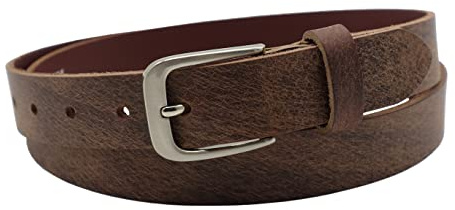 NK Belt GmbH Handgemachter Ledergürtel aus Büffelleder braun, Made in Germany, Anzug Jeans Gürtel 3cm #LHB-13