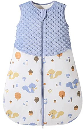 Baby sovsäck 1,5 tog sovsäck 100 % bomull året runt sovsäck babysovsäck barn, 1,5 tog för pojkar och flickor 76 cm/baby höjd 80–90 cm