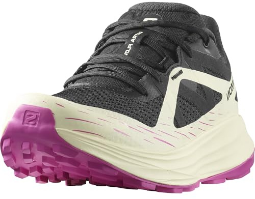 Salomon Ultra Flow Damen Trail-Laufschuhe, Outdoor-bereit, Dämpfung von der Straße bis auf die Trails, Gemischtes Gelände, Black, 40