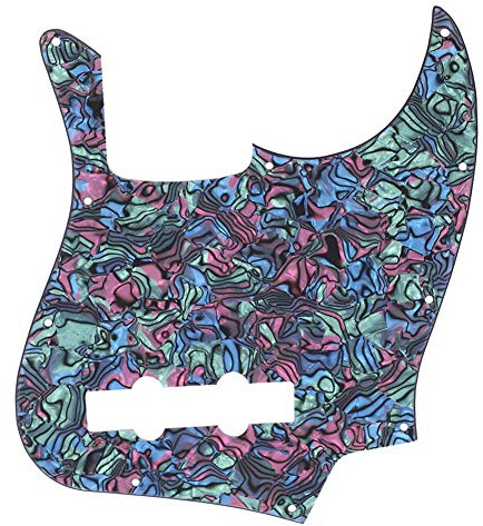 Jazz Bass Schlagbrett, J Pickguard für Jazz Single Humbucker Strat Abalone Style Acryl Humbucker Schlagbrett Ersatz Dekor für J ​E-Bass