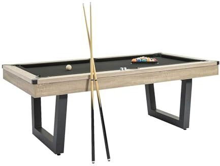 Vente-unique - Biliardo 6 posti Melian - mdf - nero