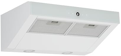 Respekta campana extractora cabeza libre/campana inferior 60 cm/campana inferior de metal blanco con frente de vidrio blanco/función de recirculación de aire / CH12060 W-21 / A+ / 55-64 dB