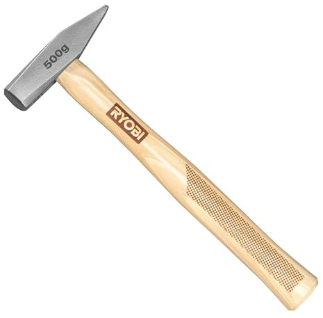 RYOBI Schlosserhammer mit Griff aus Hickory-Holz, 500 Gramm RHHWE500