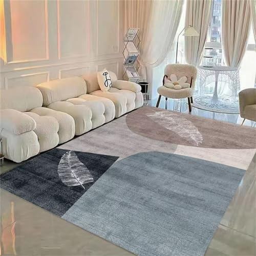 RUGMRZ Teppich XxlBüro Bodenmatte Babyzimmer 300x400CM waschbarer Wohnzimmer BlauModerner langlebiger Schlafzimmerteppich mit minimalistischem Muster