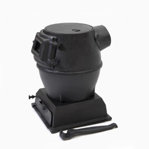 Generic Stufa a Legna Portatile Mini Stufa a Legna in Ghisa con Finestra di Osservazione per Riscaldamento Aperto, in Villa e in Cortile (30 x 45cm)