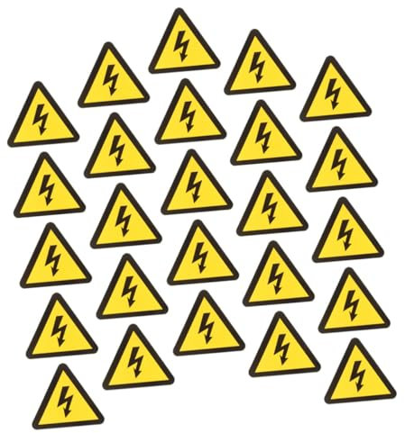 Gatuida 25sheets Warning Stickers for Electric Fences Keep Sign Warning Labels High Voltage Safety Decals Electric Sign