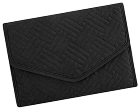 rockible Reise-Schmuck-Organizer, faltbar, Schmuckrolle, weicher Aufbewahrungshalter, Halsketten, Ohrstecker, Faltbare Rolltasche, Armband, Schmuckrolle, Schwarz