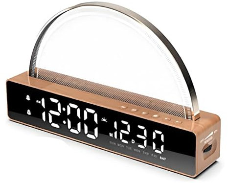 TsoLay Sunrise Alarm Clock, Fashion Wake Up Light mit Sonnenaufgangssimulation, Touch Dynamic Atmosphere Light mit USB Ladegerät, Snooze Sleep Aid, 6 Natural Sounds, für Teens Boys Girls